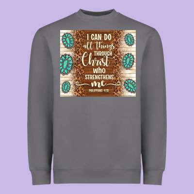 I Can Do All Things Through Christ Who Strengthens Heavyweight Sweatshirt Designed By Tumblerdesignbyshophia
