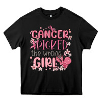 Black cancer picked the wrong girl malia Heavy Core Tee - MaliasSmallBusiness