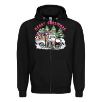Black merry christmas gnomies Zipper Hoodie - FaDigitalArtStudio
