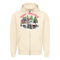 Sandshell merry christmas gnomies Zipper Hoodie - FaDigitalArtStudio