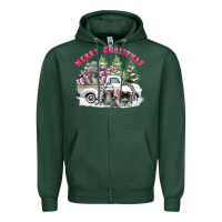 Sports Green merry christmas gnomies Zipper Hoodie - FaDigitalArtStudio
