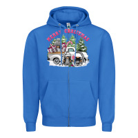 True Royal merry christmas gnomies Zipper Hoodie - FaDigitalArtStudio