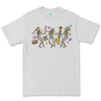 Dove Grey dancing skeletons mardi gras Premium Tee - MaliasSmallBusiness