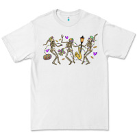 White dancing skeletons mardi gras Premium Tee - MaliasSmallBusiness
