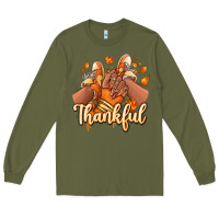Army Green Thankful black girl sneakers Long Sleeve Tee - RanaPortraitStore