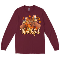 Burgundy Thankful black girl sneakers Long Sleeve Tee - RanaPortraitStore