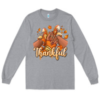 Heather Grey Thankful black girl sneakers Long Sleeve Tee - RanaPortraitStore