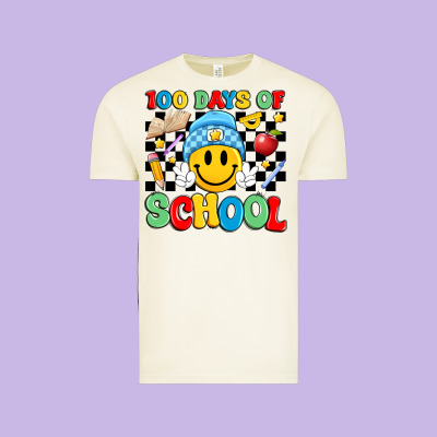 100 Days Of School Vintage Tee Designed By Artiststas