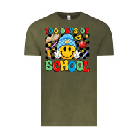 Vintage Olive 100 days of school Vintage Tee - Artiststas