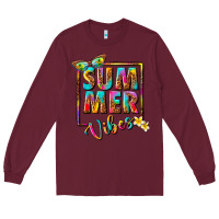 Burgundy summer vibes Long Sleeve Tee - NancyCooperArtShop