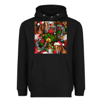 Black christmas horse leopard Heavyweight Hoodie - FaDigitalArtStudio