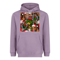 Lavender christmas horse leopard Heavyweight Hoodie - FaDigitalArtStudio