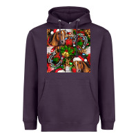 Plum christmas horse leopard Heavyweight Hoodie - FaDigitalArtStudio