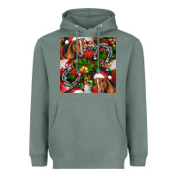 Sage christmas horse leopard Heavyweight Hoodie - FaDigitalArtStudio