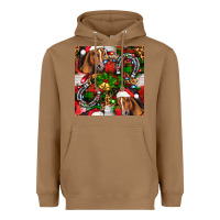 Toasted Coconut christmas horse leopard Heavyweight Hoodie - FaDigitalArtStudio
