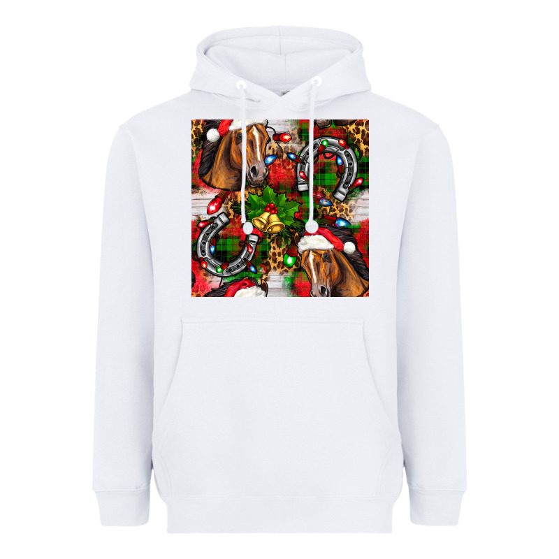 Christmas Horse Leopard Heavyweight Hoodie by FaDigitalArtStudio | Teevron