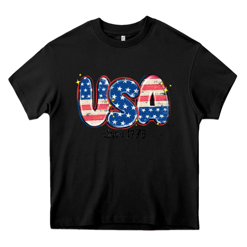 Usa Since 1776 Heavy Core Tee by MaliasSmallBusiness | Teevron