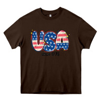 Chocolate Brown usa since 1776 Heavy Core Tee - MaliasSmallBusiness