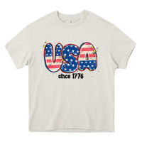 Cream usa since 1776 Heavy Core Tee - MaliasSmallBusiness