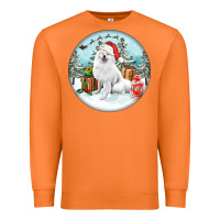 Carrot Christmas samoyed dog Premium Sweatshirt - FaDigitalArtStudio