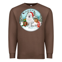 Chestnut Christmas samoyed dog Premium Sweatshirt - FaDigitalArtStudio