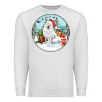 Oatmeal Heather Christmas samoyed dog Premium Sweatshirt - FaDigitalArtStudio