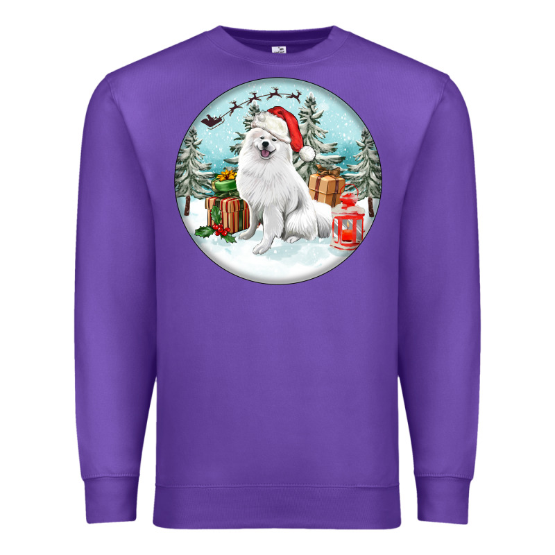 Christmas Samoyed Dog Premium Sweatshirt by FaDigitalArtStudio | Teevron