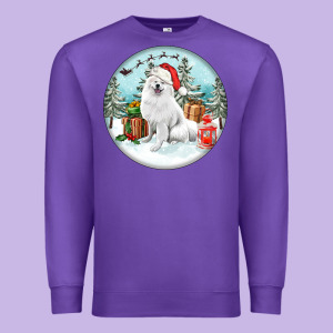 Christmas Samoyed Dog Premium Sweatshirt Designed By Fadigitalartstudio