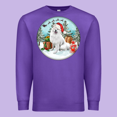 Christmas Samoyed Dog Premium Sweatshirt Designed By Fadigitalartstudio
