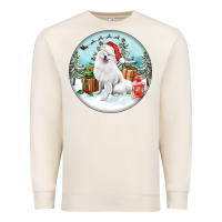 Sandshell Christmas samoyed dog Premium Sweatshirt - FaDigitalArtStudio