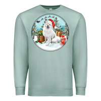Seafoam Christmas samoyed dog Premium Sweatshirt - FaDigitalArtStudio