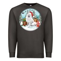 Smoke Christmas samoyed dog Premium Sweatshirt - FaDigitalArtStudio