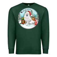 Sports Green Christmas samoyed dog Premium Sweatshirt - FaDigitalArtStudio