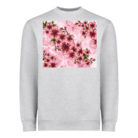 Heather Grey hibiscus flowers with glitter Heavyweight Sweatshirt - TumblerDesignByShophia
