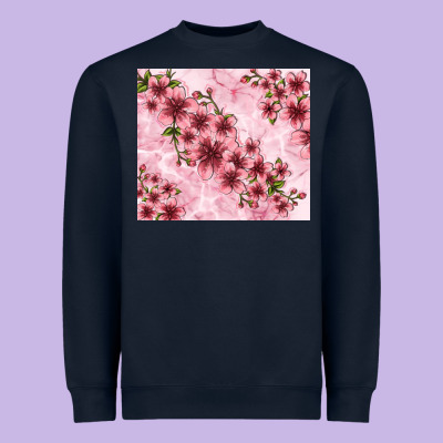Hibiscus Flowers With Glitter Heavyweight Sweatshirt Designed By Tumblerdesignbyshophia