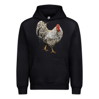 Black dominique rooster Urban Hoodie - LillyAllenDesigns