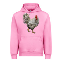 Fuchsia Pink dominique rooster Urban Hoodie - LillyAllenDesigns