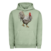 Pigment Oil Green dominique rooster Urban Hoodie - LillyAllenDesigns
