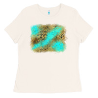 Bone Turquoise Leopard Background Ladies Tee - Jasminsmagicworld