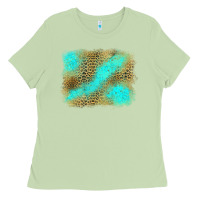 Matcha Turquoise Leopard Background Ladies Tee - Jasminsmagicworld