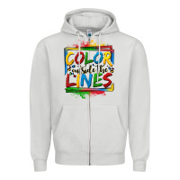 Color Outside The Lines Autism Zipper Hoodie | Teevron