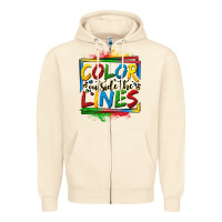 Sandshell color outside the lines autism Zipper Hoodie - OliviaCreatesArt