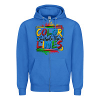 True Royal color outside the lines autism Zipper Hoodie - OliviaCreatesArt