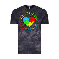 Cloud Black autism awareness puzzle heart love understand advo Vintage Tee - Artiststas