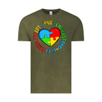 Vintage Olive autism awareness puzzle heart love understand advo Vintage Tee - Artiststas