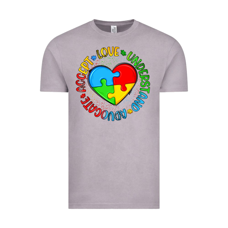 Autism Awareness Puzzle Heart Love Understand Advo Vintage Tee by Artiststas | Teevron