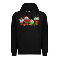 Black christmas coffee cups Premium Hoodie - OliviaCreatesArt