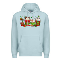 Blue Mist christmas coffee cups Premium Hoodie - OliviaCreatesArt