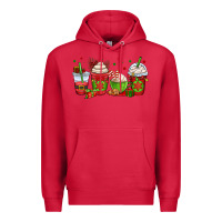 Cardinal christmas coffee cups Premium Hoodie - OliviaCreatesArt