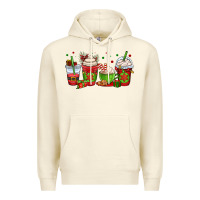 Sandshell christmas coffee cups Premium Hoodie - OliviaCreatesArt